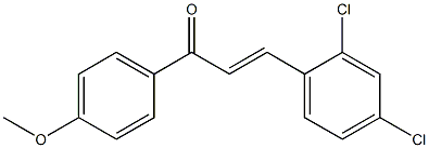 (E)-3-(2,4-dichlorophenyl)-1-(4-methoxyphenyl)-2-propen-1-one,,结构式