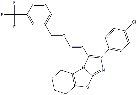 2-(4-chlorophenyl)-5,6,7,8-tetrahydroimidazo[2,1-b][1,3]benzothiazole-3-carbaldehyde O-[3-(trifluoromethyl)benzyl]oxime Structure