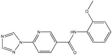 N-(2-methoxyphenyl)-6-(1H-1,2,4-triazol-1-yl)nicotinamide 化学構造式