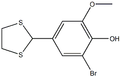 2-bromo-4-(1,3-dithiolan-2-yl)-6-methoxyphenol