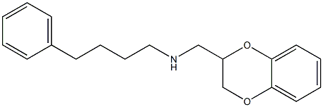 N-(2,3-dihydro-1,4-benzodioxin-2-ylmethyl)-4-phenyl-1-butanamine 化学構造式