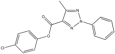 4-chlorophenyl 5-methyl-2-phenyl-2H-1,2,3-triazole-4-carboxylate Struktur