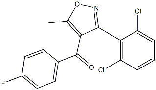 [3-(2,6-dichlorophenyl)-5-methylisoxazol-4-yl](4-fluorophenyl)methanone,,结构式