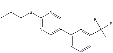 2-(isobutylsulfanyl)-5-[3-(trifluoromethyl)phenyl]pyrimidine Structure