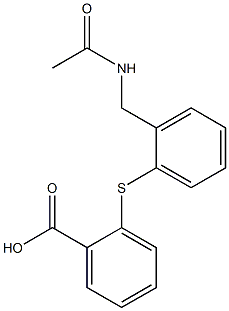 2-({2-[(acetylamino)methyl]phenyl}thio)benzoic acid,,结构式