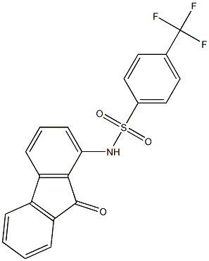 N-(9-oxo-9H-fluoren-1-yl)-4-(trifluoromethyl)benzenesulfonamide 结构式