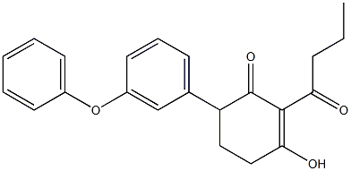 2-butyryl-3-hydroxy-6-(3-phenoxyphenyl)-2-cyclohexen-1-one Structure