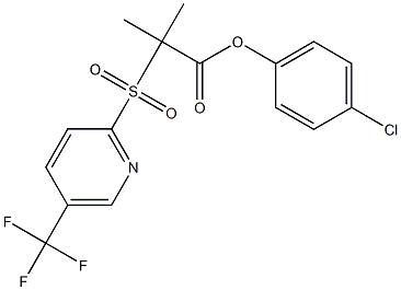 4-chlorophenyl 2-methyl-2-{[5-(trifluoromethyl)-2-pyridyl]sulfonyl}propanoate 结构式