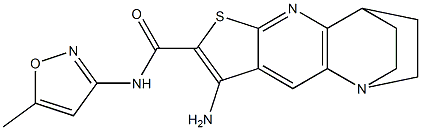 5-amino-N-(5-methyl-3-isoxazolyl)-7-thia-1,9-diazatetracyclo[9.2.2.0~2,10~.0~4,8~]pentadeca-2(10),3,5,8-tetraene-6-carboxamide|