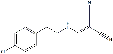 2-{[(4-chlorophenethyl)amino]methylidene}malononitrile,,结构式