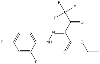 ethyl 2-[(Z)-2-(2,4-difluorophenyl)hydrazono]-4,4,4-trifluoro-3-oxobutanoate Structure