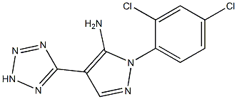 1-(2,4-dichlorophenyl)-4-(2H-1,2,3,4-tetraazol-5-yl)-1H-pyrazol-5-amine Struktur