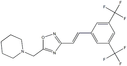 3-[3,5-di(trifluoromethyl)styryl]-5-(piperidinomethyl)-1,2,4-oxadiazole|