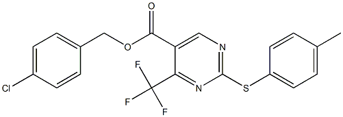 4-chlorobenzyl 2-[(4-methylphenyl)thio]-4-(trifluoromethyl)pyrimidine-5-carboxylate Structure