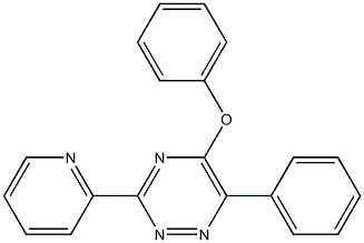 5-phenoxy-6-phenyl-3-(2-pyridinyl)-1,2,4-triazine 化学構造式