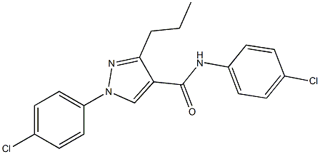 N4,1-di(4-chlorophenyl)-3-propyl-1H-pyrazole-4-carboxamide Structure