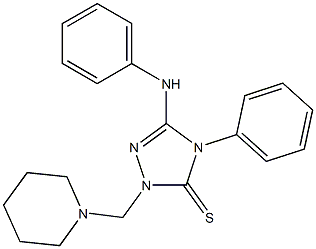 3-anilino-4-phenyl-1-(piperidinomethyl)-4,5-dihydro-1H-1,2,4-triazole-5-thione