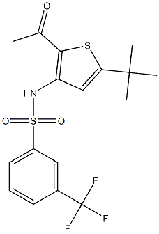 N1-[2-acetyl-5-(tert-butyl)-3-thienyl]-3-(trifluoromethyl)benzene-1-sulfona mide