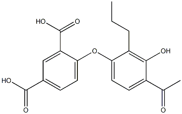 4-(4-acetyl-3-hydroxy-2-propylphenoxy)isophthalic acid|