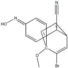 2-(3-bromo-4-hydroxyiminocyclohexa-2,5-dienyliden)-2-(4-methoxyphenyl)acetonitrile Structure