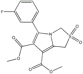 dimethyl 5-(3-fluorophenyl)-2,2-dioxo-2,3-dihydro-1H-2lambda~6~-pyrrolo[1,2-c][1,3]thiazole-6,7-dicarboxylate Structure