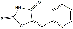 5-(2-pyridylmethylidene)-2-thioxo-1,3-thiazolan-4-one 化学構造式