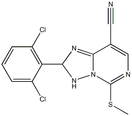 2-(2,6-dichlorophenyl)-5-(methylthio)-2,3-dihydro[1,2,4]triazolo[1,5-c]pyrimidine-8-carbonitrile Structure