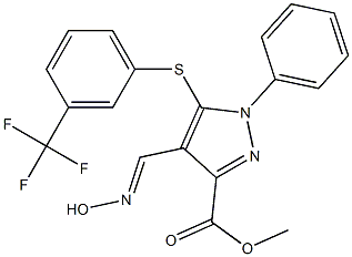 methyl 4-[(hydroxyimino)methyl]-1-phenyl-5-{[3-(trifluoromethyl)phenyl]sulfanyl}-1H-pyrazole-3-carboxylate|