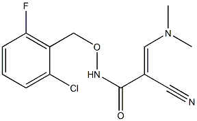 N-[(2-chloro-6-fluorobenzyl)oxy]-2-cyano-3-(dimethylamino)acrylamide Structure