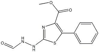 methyl 2-(2-formylhydrazino)-5-phenyl-1,3-thiazole-4-carboxylate,,结构式