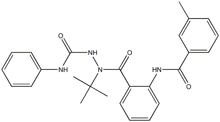 2-(tert-butyl)-2-{2-[(3-methylbenzoyl)amino]benzoyl}-N-phenyl-1-hydrazinecarboxamide,,结构式