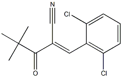 3-(2,6-dichlorophenyl)-2-(2,2-dimethylpropanoyl)acrylonitrile Struktur