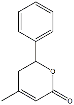 4-methyl-6-phenyl-5,6-dihydro-2H-pyran-2-one,,结构式