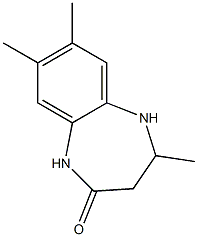 4,7,8-trimethyl-1,3,4,5-tetrahydro-2H-1,5-benzodiazepin-2-one Struktur