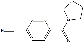 4-(tetrahydro-1H-pyrrol-1-ylcarbothioyl)benzonitrile Structure