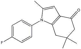 1-(4-fluorophenyl)-2,6,6-trimethyl-1,5,6,7-tetrahydro-4H-indol-4-one 结构式