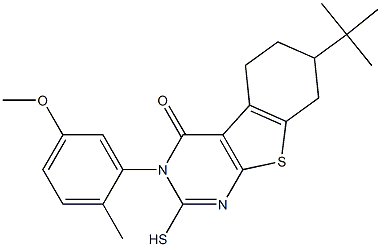 7-tert-Butyl-2-mercapto-3-(5-methoxy-2-methyl-phenyl)-5,6,7,8-tetrahydro-3H-benzo[4,5]thieno[2,3-d]pyrimidin-4-one