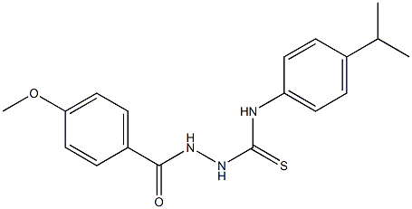 N1-(4-isopropylphenyl)-2-(4-methoxybenzoyl)hydrazine-1-carbothioamide,,结构式