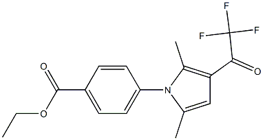 ethyl 4-[2,5-dimethyl-3-(2,2,2-trifluoroacetyl)-1H-pyrrol-1-yl]benzenecarboxylate Structure