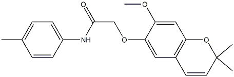 N1-(4-methylphenyl)-2-[(7-methoxy-2,2-dimethyl-2H-chromen-6-yl)oxy]acetamide Structure