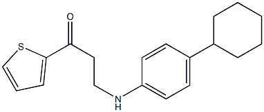 3-(4-cyclohexylanilino)-1-(2-thienyl)-1-propanone Structure