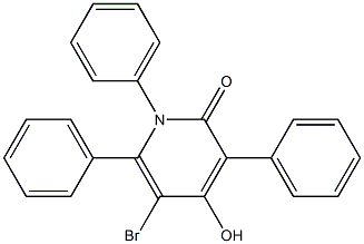 5-bromo-4-hydroxy-1,3,6-triphenyl-1,2-dihydropyridin-2-one Structure