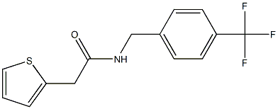 N1-[4-(trifluoromethyl)benzyl]-2-(2-thienyl)acetamide,,结构式