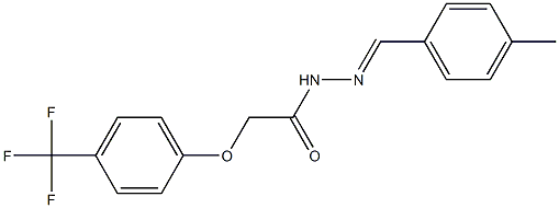 N'-[(E)-(4-methylphenyl)methylidene]-2-[4-(trifluoromethyl)phenoxy]acetohydrazide 化学構造式