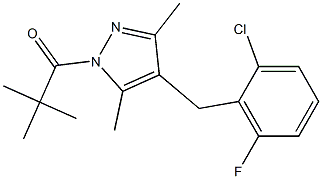 1-[4-(2-chloro-6-fluorobenzyl)-3,5-dimethyl-1H-pyrazol-1-yl]-2,2-dimethylpropan-1-one Structure