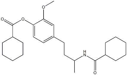 4-{3-[(cyclohexylcarbonyl)amino]butyl}-2-methoxyphenyl cyclohexane-1-carboxylate Structure