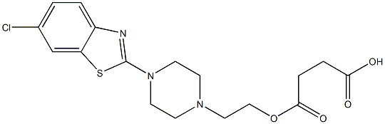4-{2-[4-(6-chloro-1,3-benzothiazol-2-yl)piperazino]ethoxy}-4-oxobutanoic acid Structure