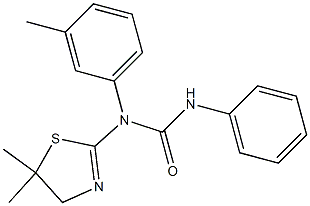 N-(5,5-dimethyl-4,5-dihydro-1,3-thiazol-2-yl)-N-(3-methylphenyl)-N'-phenylurea Structure