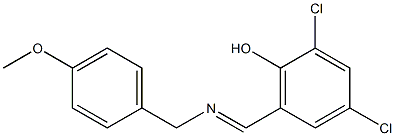 2,4-dichloro-6-{[(4-methoxybenzyl)imino]methyl}phenol
