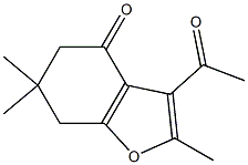 3-acetyl-2,6,6-trimethyl-6,7-dihydro-1-benzofuran-4(5H)-one,,结构式